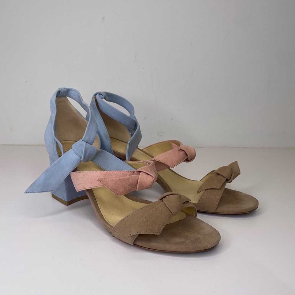 Alexandre Birman Suede Tie Sandals with Heel - Size 38.5